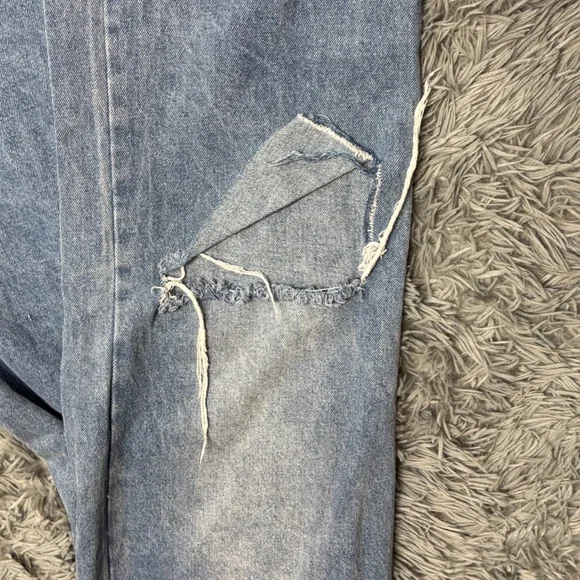 Distressed Light Blue Wide Leg - Picture 9 of 16